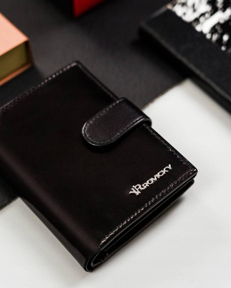 Stylowy Skórzany duży portfel męski z RFID Rovicky
