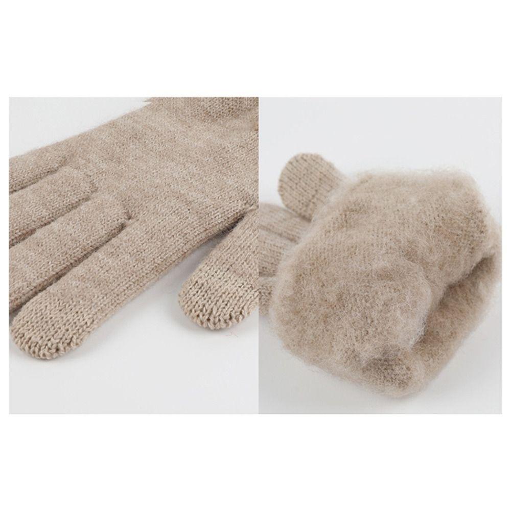 Warm Fleece Beanie Hat Scarf Gloves Cold Weather Touch Screen Gloves Knit Winter Hat  for Women Men
