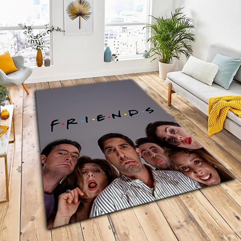 1Pc Friends theme Printed rectangle carpet, home door mat, outdoor travel protection carpet A6