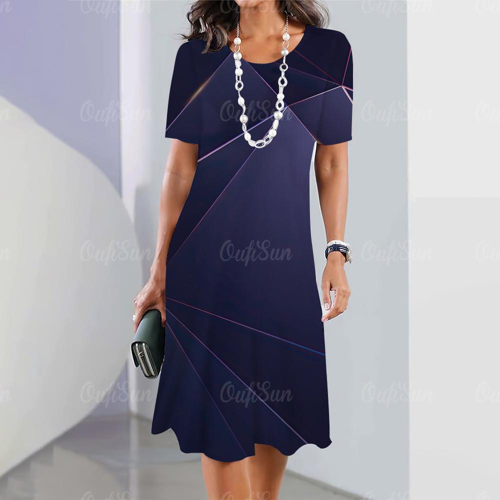 Модные летние платья для женщин 2023 года, сексуальные вечерние платья, повседневные, элегантные и красивые праздничные платья с принтом в виде градиента 3D, одежда