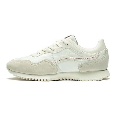 Li Ning CF Su Series Lin Weave прочные дышащие низкие спортивные повседневные туфли женские кроссовки кремово-белые AGCT174-1