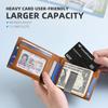 Men's Ultra-thin Wallet Europe and the United States Simple Casual RFID Dollar Clip Leather Card Bag Wallet Men Integrated