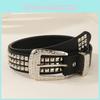 Fashion Rivet And Rhinestone Decoration Women Casual Wide Belt Daily For