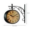 Black Analog Railway Clock, Analog 30cm X 32cm 8 Inches Dia Wall Clock, Analog Wall Clock, Double Sided Clock, Platform Clock, Station Clock