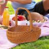 Handcrafted Wicker Picnic Basket for Outdoor Dining and Events