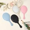 1Pc Handle Cosmetic Compact Mirror For Women Vintage Carved Handheld Vanity Mirror Spa Salon Makeup Hand Mirror