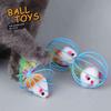 Colorful Mouse In Cage Cat Toy Within Sand Interactive Chase Cat Mouse Toy