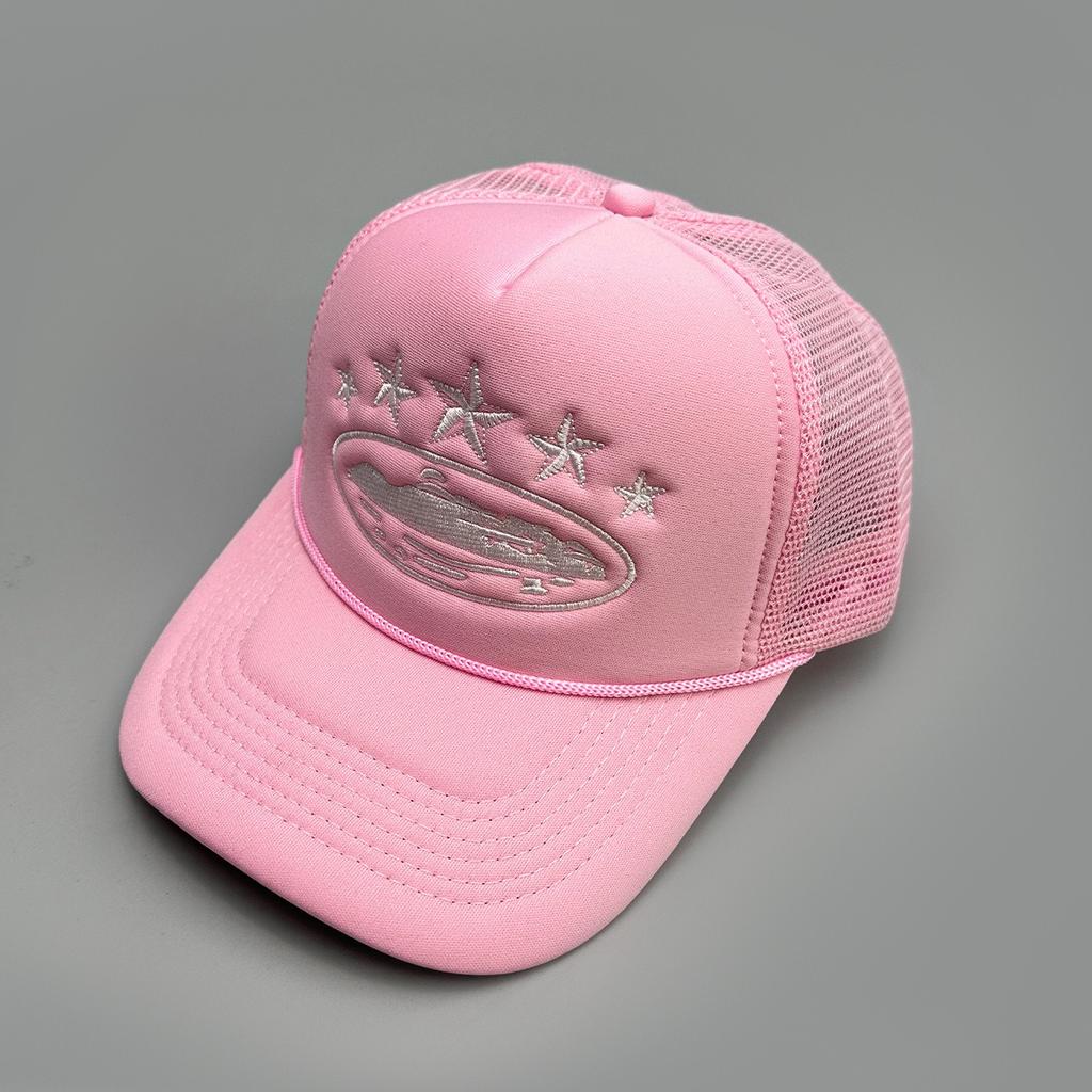 Cruise Ship Pattern Mesh Baseball Cap Summer Five-Star Breathable Sun Hat for Men Women Outdoor Beach Sun Protection Trucker Hat