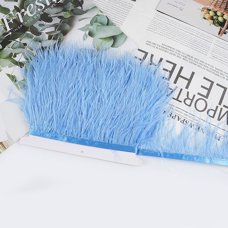 8-10Cm Ostrich Feather Wedding Dress Diy Performance Clothing Accessories Feather Tassel Including Webbing