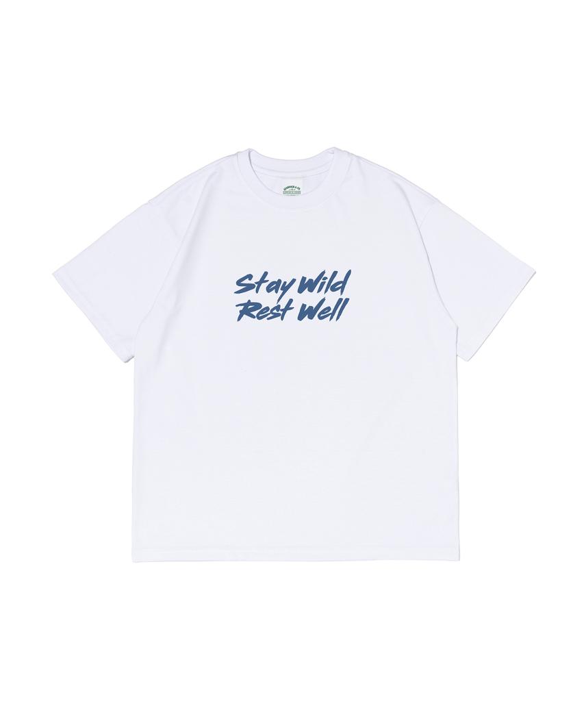 Wogseuaenko Футболка с коротким рукавом Stay Wild (белый)