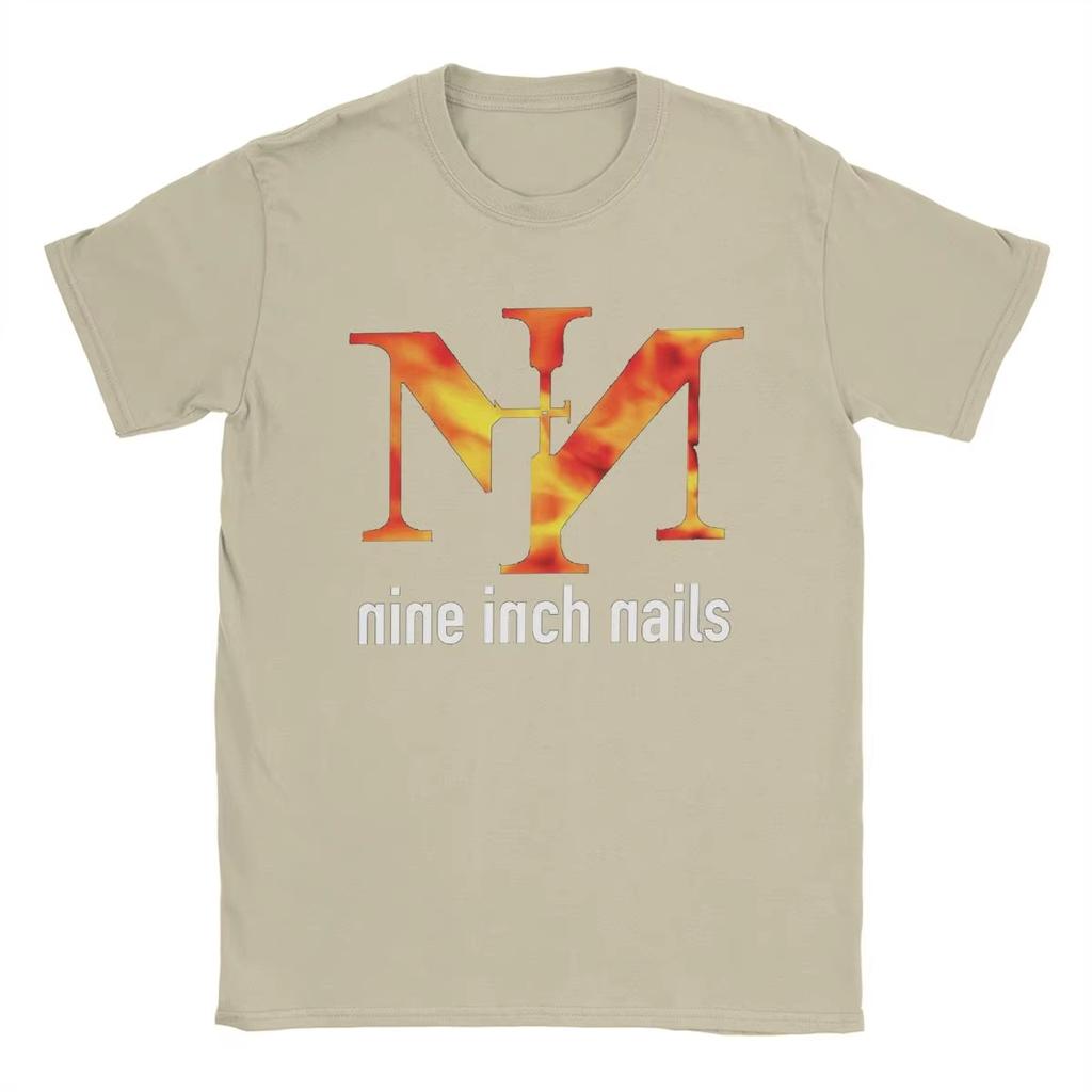 Мужские футболки Nine Inch Nails NIN Funny Cotton Tees Футболки с коротким рукавом Футболки с круглым вырезом Одежда больших размеров