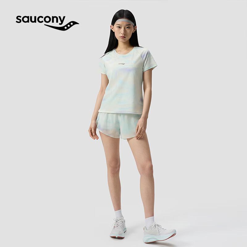 SAUCONY Женская вязаная футболка с круглым вырезом