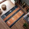 Airport Landing Strips Top Printed Area Rugs View Aircraft and Airplane Arrival 3D Carpet Kids' Bedroom Playroom Nursery Decor