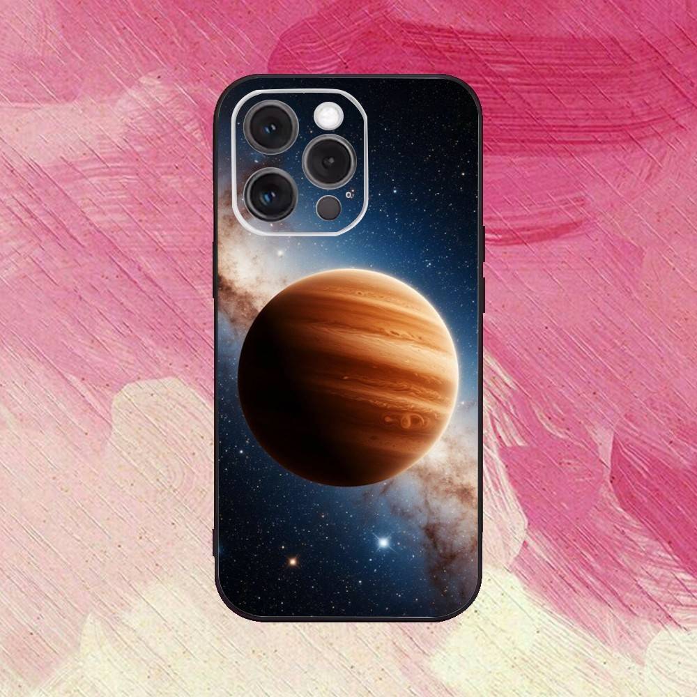 Планеты Вселенной Чехол для телефона Для iPhone17,16,15,14,13,12,11 Plus,Pro Max Мягкий черный чехол