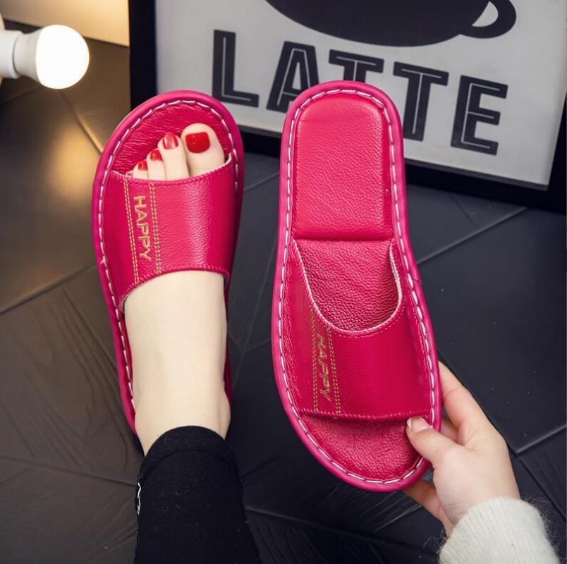 Тапочки из натуральной кожи, мужские и женские, летние, на плоской подошве, пляжная обувь, легкая, роскошная, дизайнерская обувь, удобные, парные тапочки