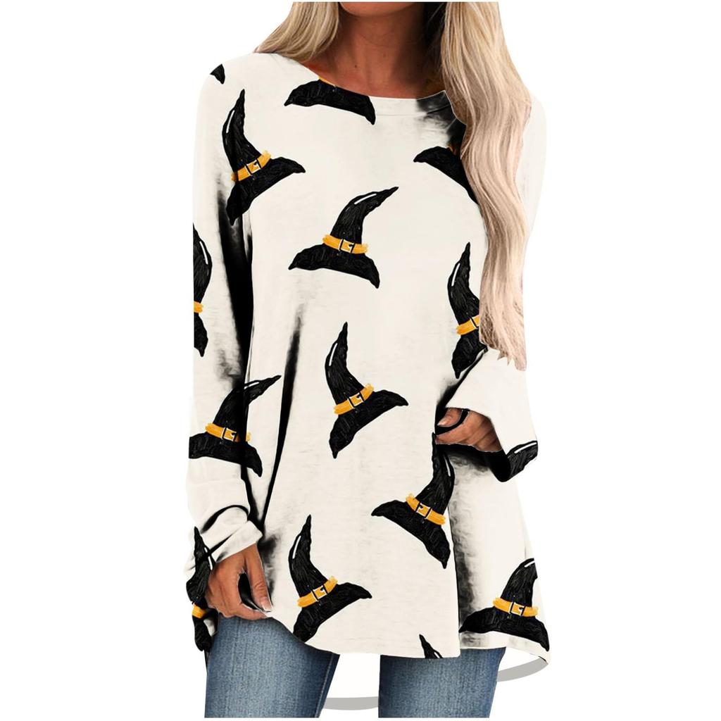 Футболка с принтом «Страшный Хэллоуин», паутина, руки на кладбище, 3D-принт, женские футболки с длинным рукавом, уличная одежда, женские туники, футболки, топы, одежда