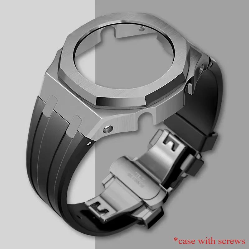 Металлический корпус 4-го поколения Безель Рамка GA2100 GAB2100 Casioak Мод Кит Модификация Рамка Для GA2110 Металлический Резиновый Ремешок Аксессуар Оптом