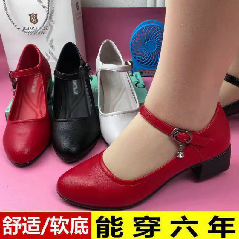 Туфли для мам из натуральной мягкой кожи на плоской подошве, одинарные туфли женские 2025 новая осень, мягкая кожа, мягкая подошва, женские туфли, толстый каблук, низкий каблук, маленькие кожаные с