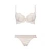AMOSTYLE BY Triumph Daily AMOTYLE Cup Bra Panty Lace M023 Size D75M 3/4 & Set, Rubber, (Gliese),