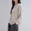 Women's Fashionable Casual Loose Versatile Lazy Style Long-Sleeved Round Neck Pullover Sweater