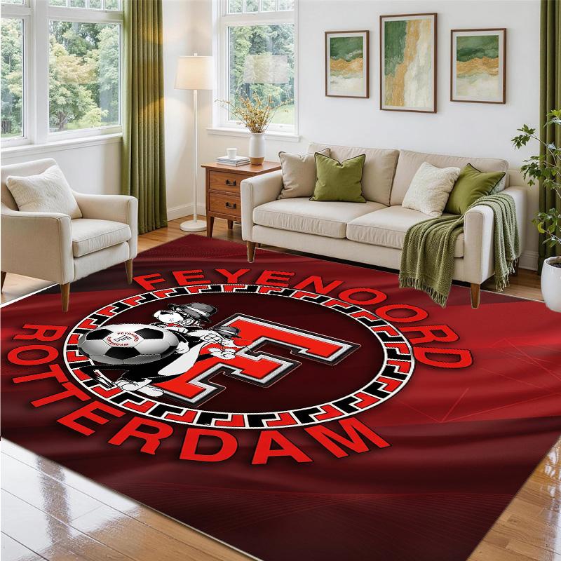 Feyenoord Design Crystal Velvet Rug Soft Decorative Mat for Bedroom Entrance
