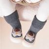 Newborn Baby Toddler Shoes Spring and Autumn Moving Season Cartoon Fleece Thickened Indoor Non-slip Soft Sole Indoor Floor Shoes