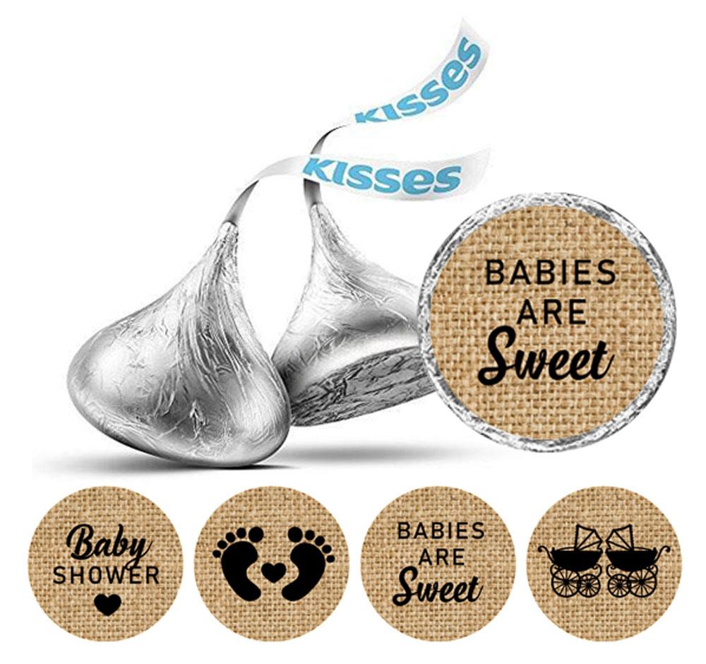Сувенирные поцелуи шоколадные этикетки наклейки для вечеринки по случаю рождения ребенка 190 шт.