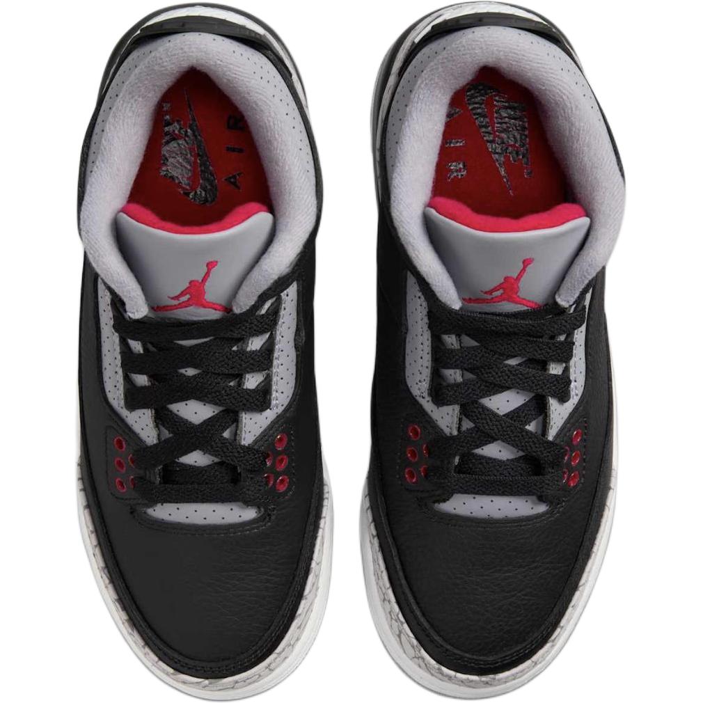 Air Jordan 3 Retro OG GS Black Cement 2024 Детские кроссовки Fire-Red Cement-Grey Sail DM0967-010
