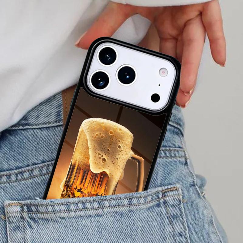 Cigar Whiskey Ice Drink Phone Case for iPhone 16e 15 14 13 12 17 Pro Max Plus Air 17pro Cover Coque