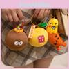 Plush Orange Sausage Keychain Toy Cartoon Stuffed Doll For Cute Gift Student