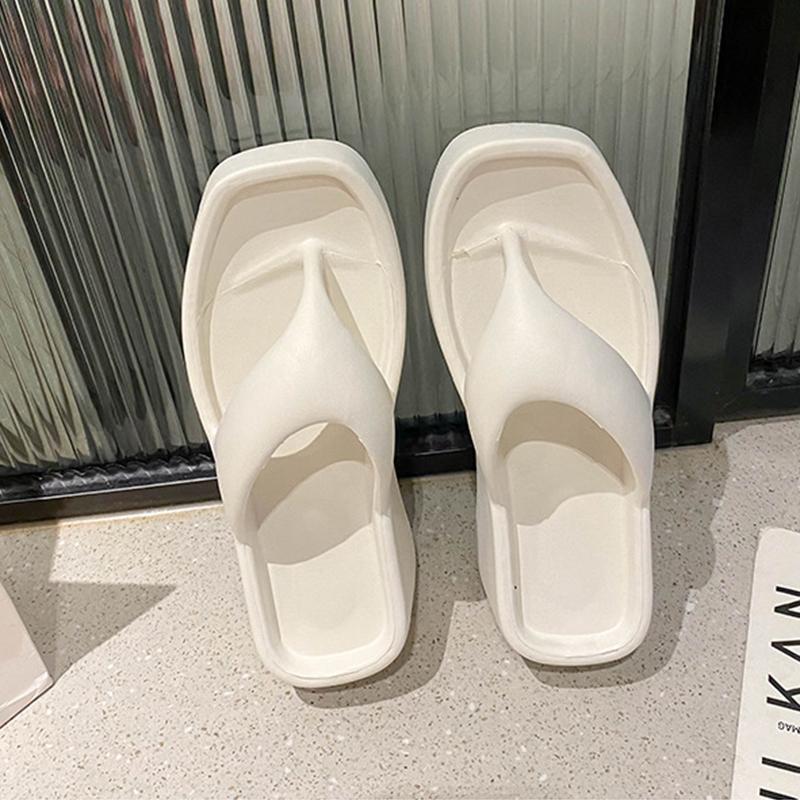 Модные женские тапочки с узором «елочка», уличные сандалии Macaron на толстой подошве, удобные женские тапочки