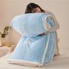 Home Thick Bed Blanket Double Sided Lamb Cashmere Fleece Plaid Blankets Winter Warm Throw Sofa Cover Newborn Wrap Kids Bedspread Throw Bedspread