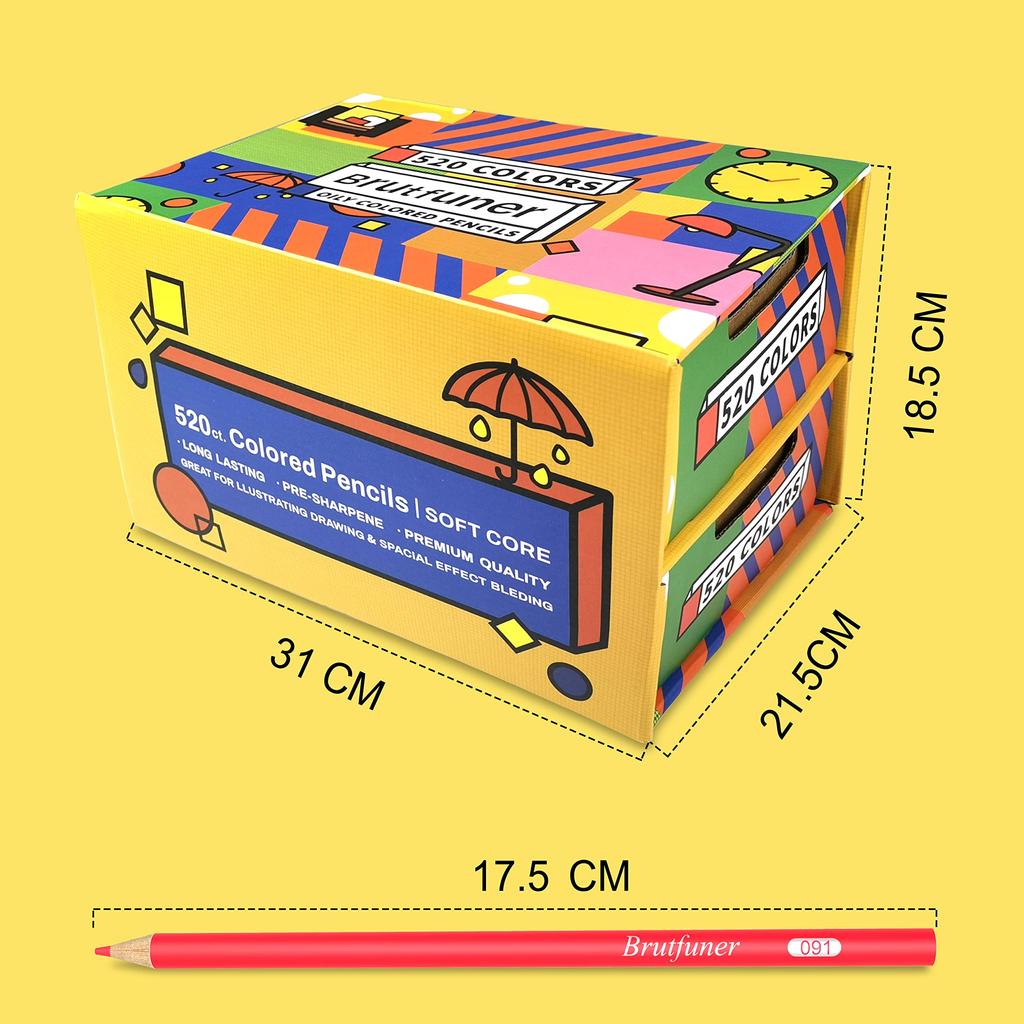 Colored Pencils Set of 520 Colors Colored Pencils Professional Soft Lead Colored Pencil Set Ideal for Coloring and Painting for and Artists Oil-Based