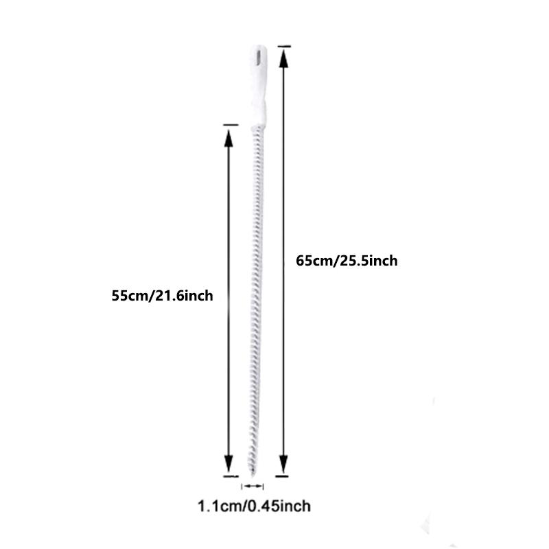 1/2pcs Super Long Pipe Dredging Brush Bathroom Hair Sewer Sink Cleaning Brush Flexible Drain Cleaner Clog Plug Hole Remover Tool