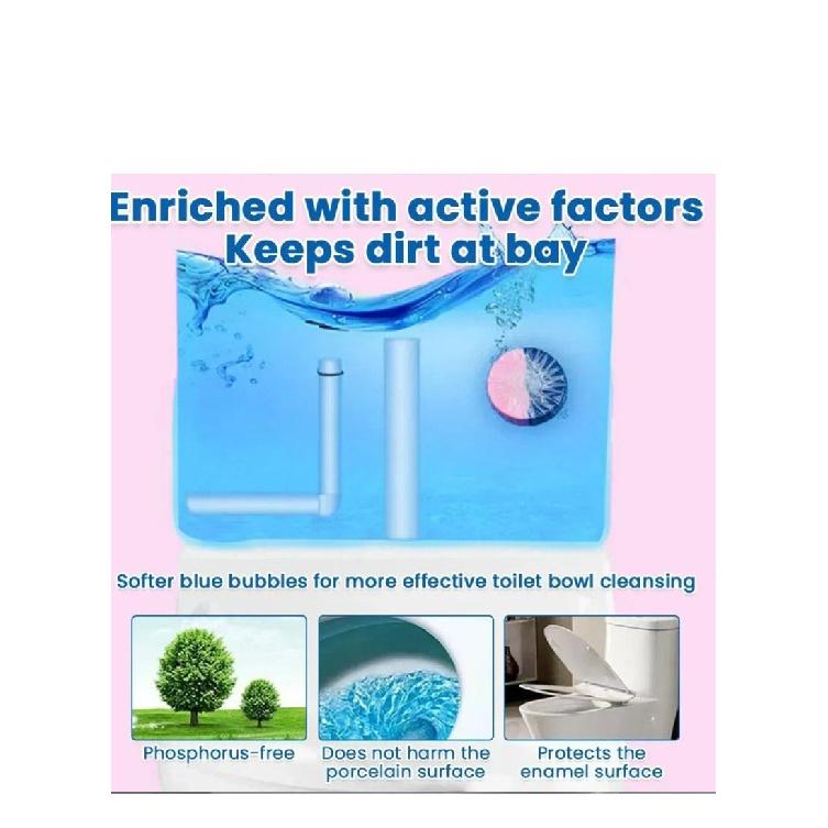 6/12Pcs Long-Lasting Toilet Bowl Cleaner Tablets - Sustained-Release Technology for Tough Stains Automatic Toilet Cleaner 4