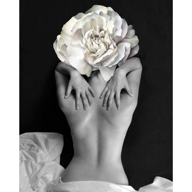 40x50cm Oil Painting By Numbers Flower Women DIY Paint By Numbers Girl On Canvas Home Decoration Diy Frame Digital Painting