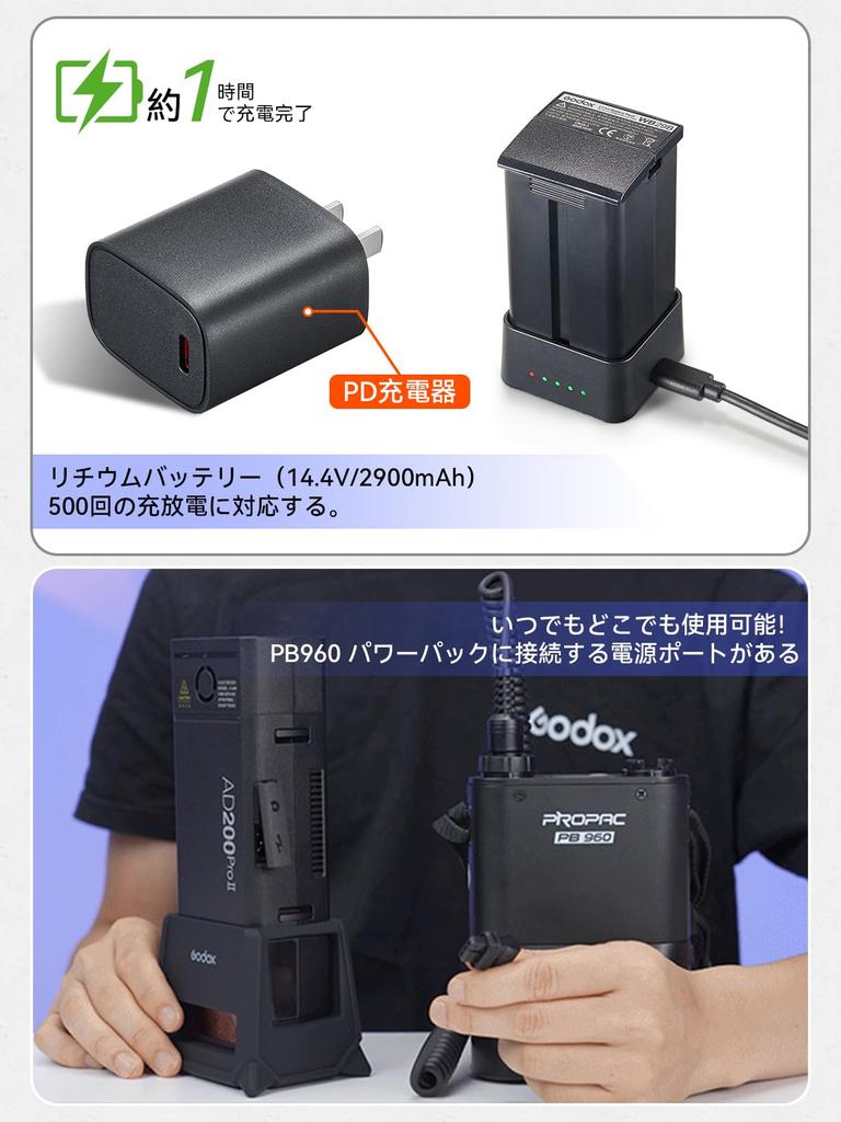 Authorized Dealer Japanese Instruction Godox AD200Pro II TTL Strobe Pocket Flash Godox AD200PROII LED Modeling Lamp 200Ws High Output 16 Color Group