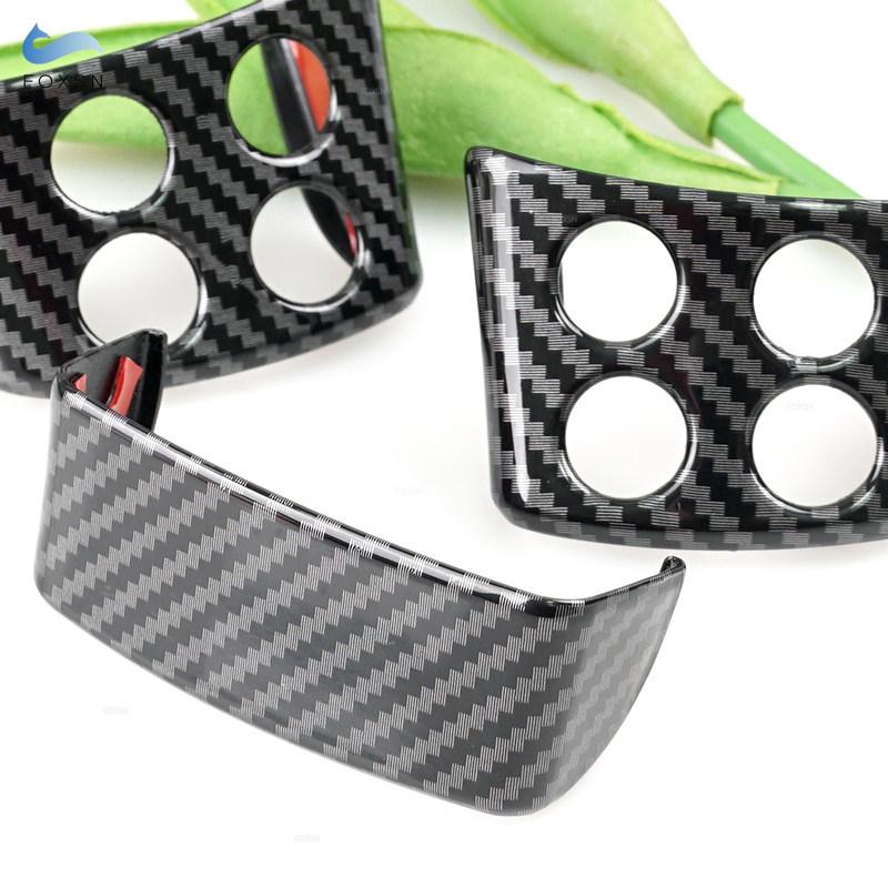 3 шт., автомобильный Стайлинг, текстура из углеродного волокна, внутренняя отделка рулевого колеса, накладка для VW Golf 5 MK5 Passat B6 Jetta MK5 Tiguan