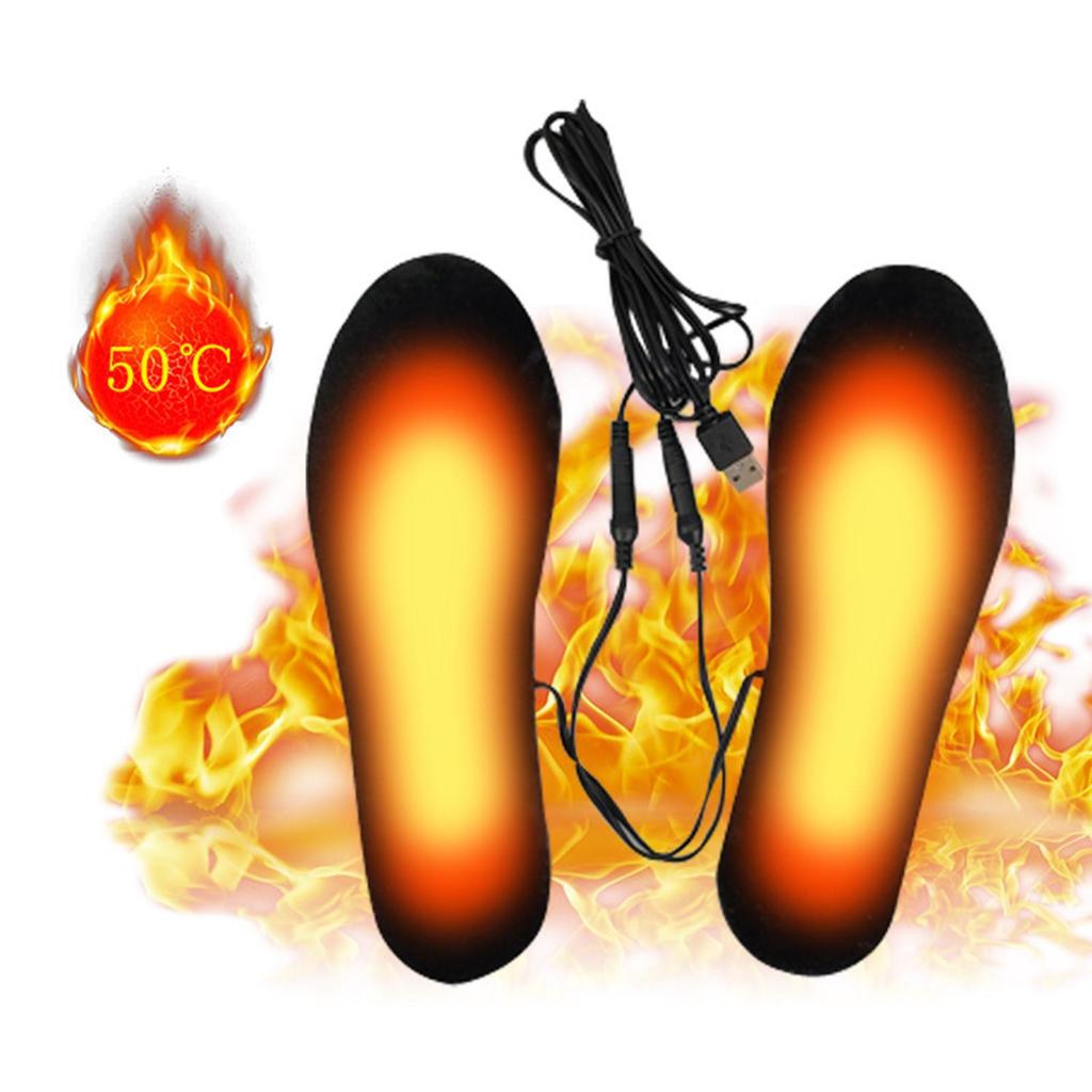 USB Электрические Греющие Стельки для Обуви Вырезаемые Теплые Подушечки DIY для Мужчин Туризма