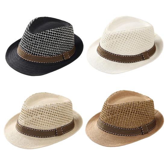 Summer Straw Sun Hat Breathable Woven Material UV Protection Hat with Wide Brim Versatile Summer Accessory