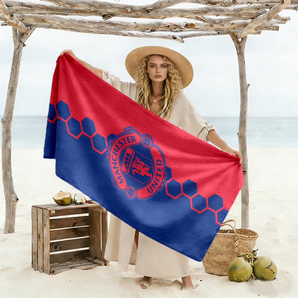 Manchester Beach Towel Super Soft & Absorbent Comfortable Lightweight Portable for Swimming,Beach,Camping, Travel, Beach Accessories,Gym