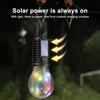 Colorful Solar Camping Light 3 Modes Adjustable IPX4 Waterproof Rechargeable Outdoor Hiking Tent Hanging LED Bulb Lamp Emergency Lantern