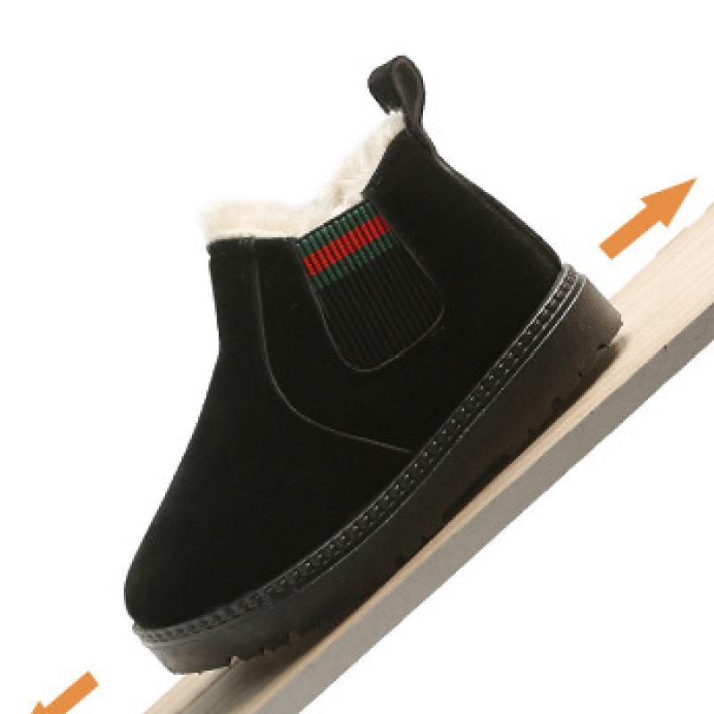 Ботинки «Мартенс» для мальчиков и девочек, утолщенные зимние ботинки на мягкой подошве, нескользящая зимняя хлопковая обувь для детей