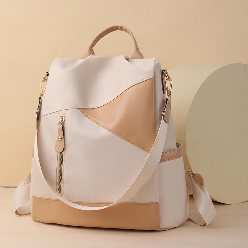 Рюкзак Женский рюкзак из мягкой кожи контрастного цвета