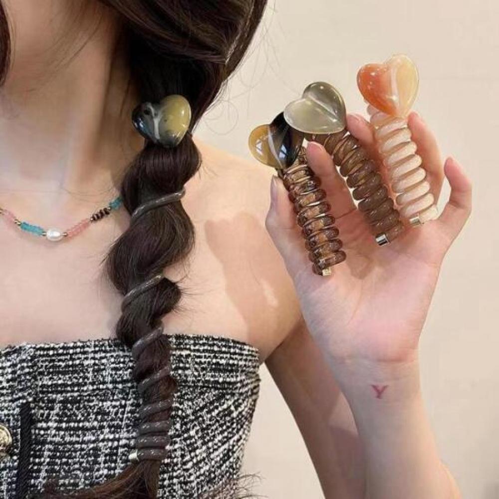 New Arrivals Open Run Spring Hair Tie Gradient Cat Eye Heart