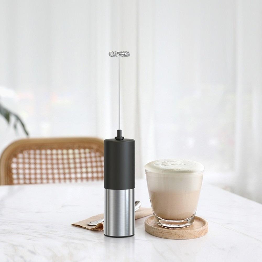 Battery Operated Electric Milk Frother Stainless Steel Whisk Mini Drink Mixer Matcha Hot Chocolate