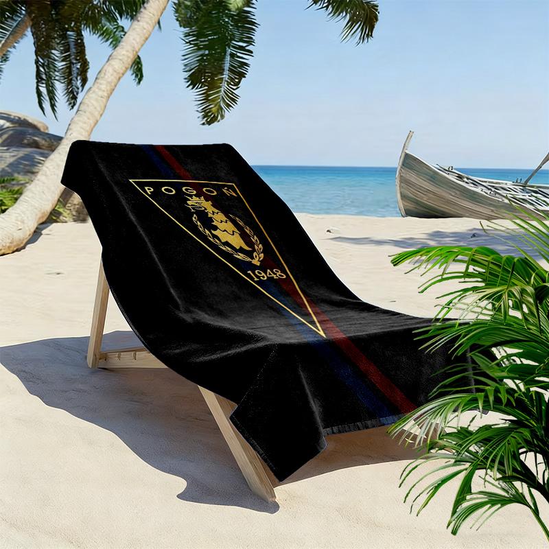 Pogoń Szczecin Print Beach Towel, Large Soft Quick Dry Towel for Beach Camping Swimming