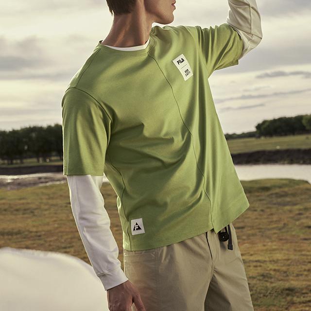 Fila Мужская футболка X BBC EARTH Горчичный Порошок A51M437101FMT