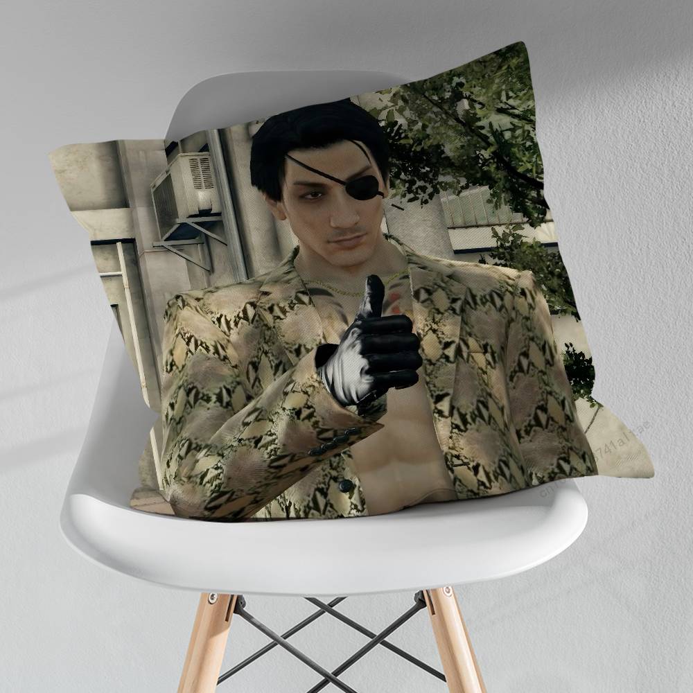 Cute Ferocious GGoro MMajima Throw Pillow Case Living Room Sofa Cushion Cover For Home Bedroom Decoration Protector