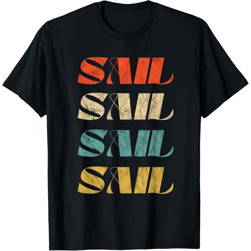 Vintage Retro Sailing Sail Boat Sailor Boating Sailboat T-Shirt